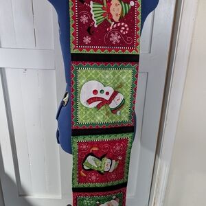 Festive Holiday Wall Hanging with Snowman and Elf Design